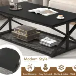Coffee Table with Storage, Black Oak, 47 Inch_10