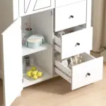 Chest of Drawers Storage Organizer, White Oak_13