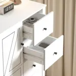 Chest of Drawers Storage Organizer, White Oak_14